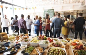 People at a food festival