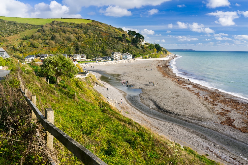 Seaton Beach in Cornwall.