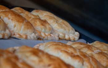 A tray of Cornish pasties