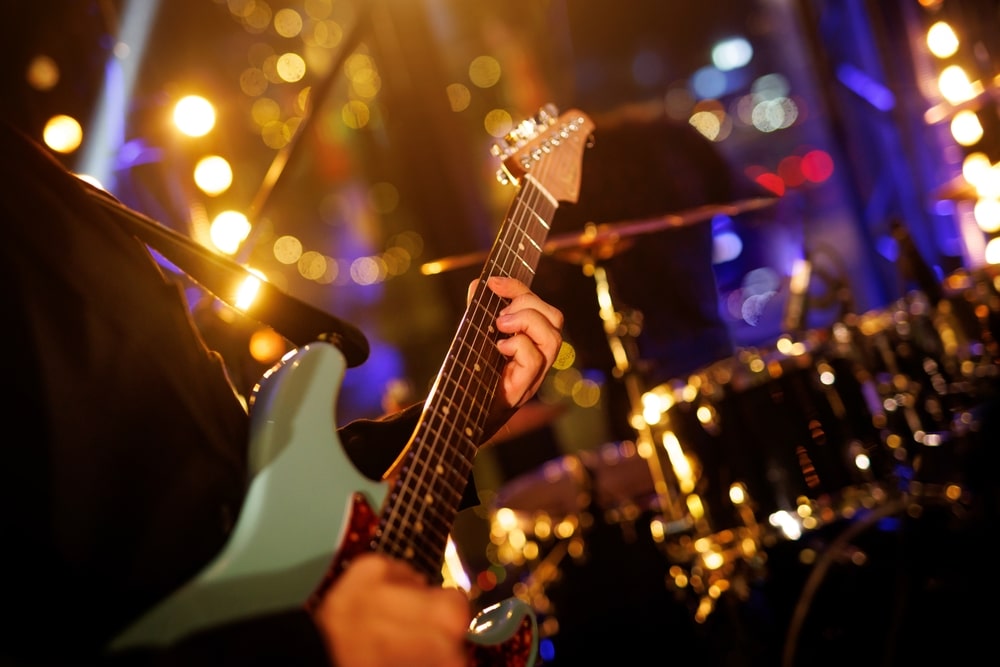 Man playing the guitar